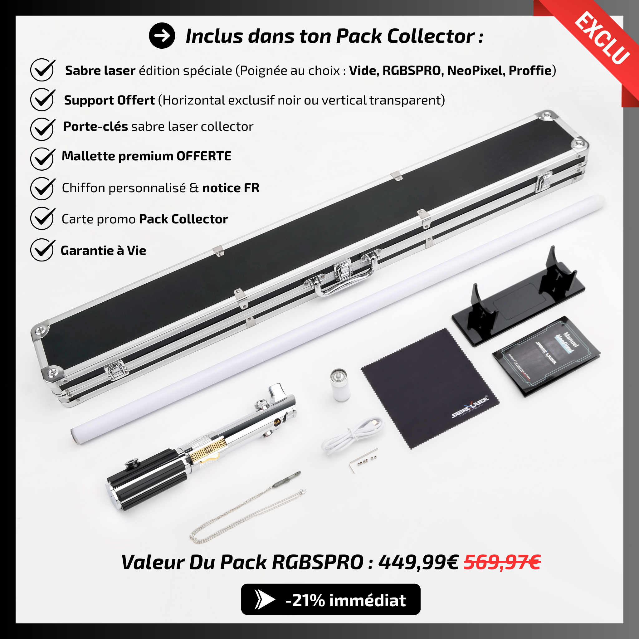 Pack Collector - Sabre Laser Anakin Skywalker EP3