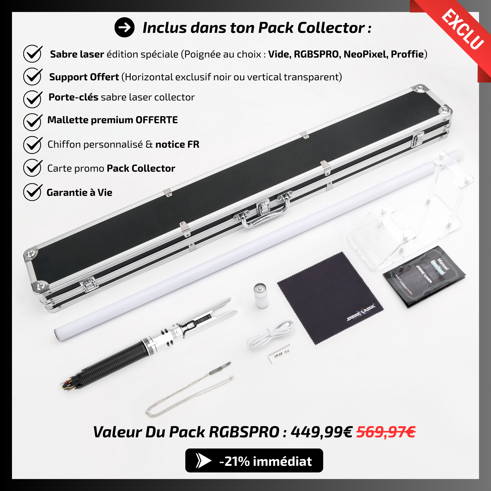 Pack Collector – Sabre Laser "L'Héritier Caché" (Cal Kestis)