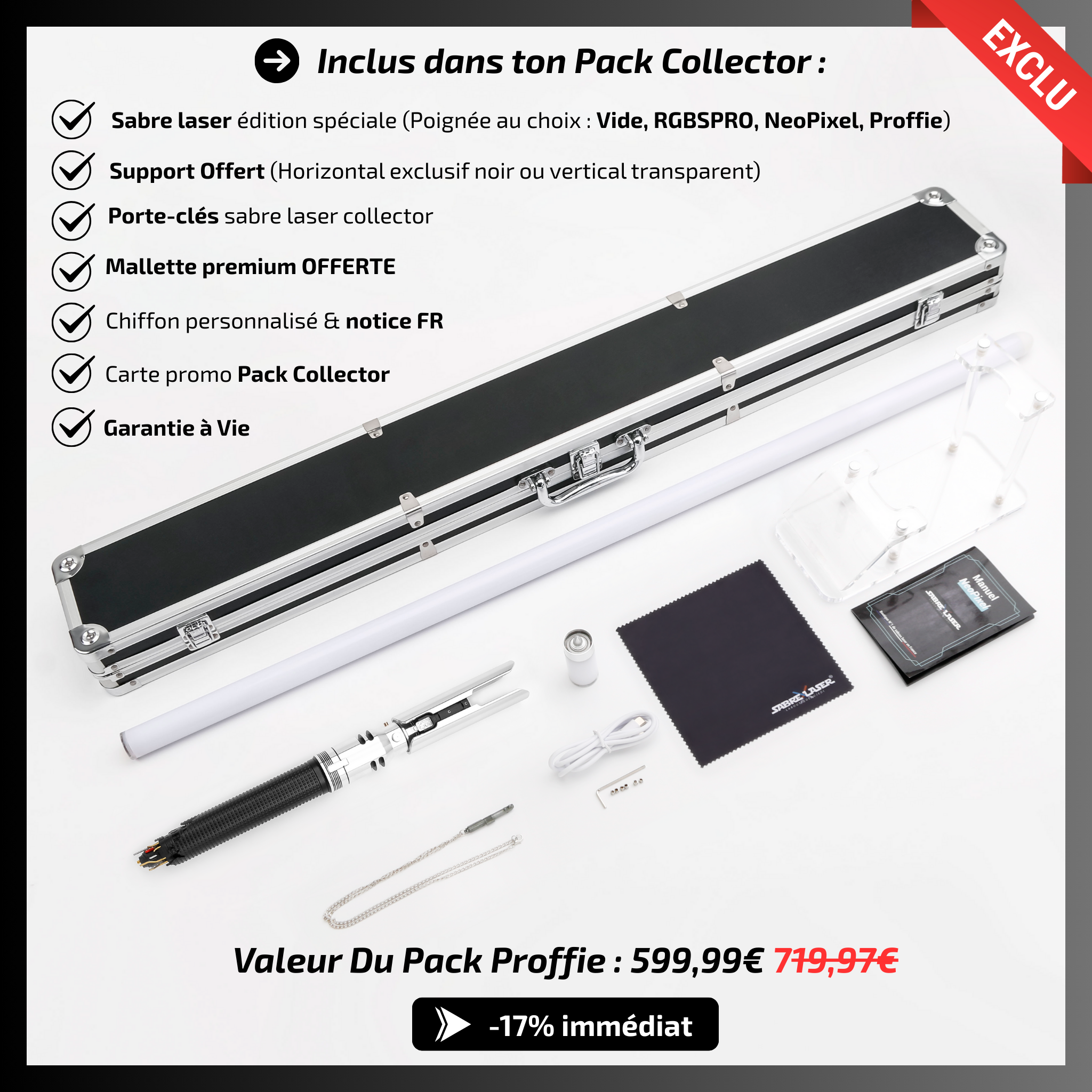 Pack Collector – Sabre Laser "L'Héritier Caché" (Cal Kestis)