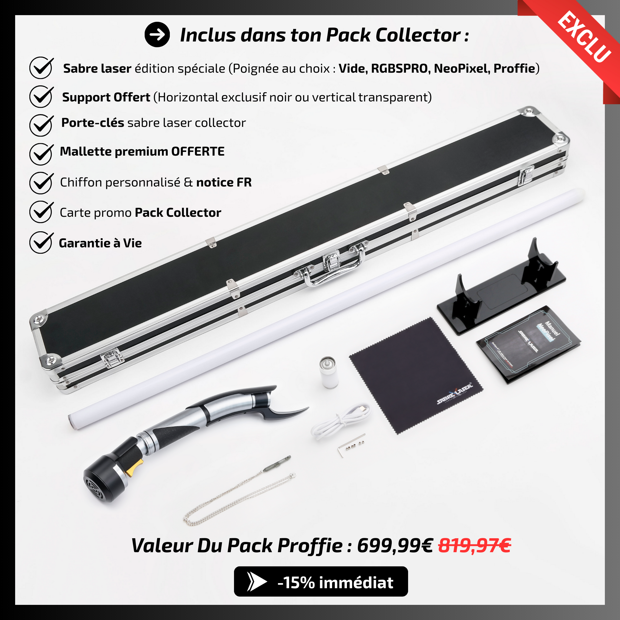 Pack Collector – Sabre Laser Héritage du Comte
