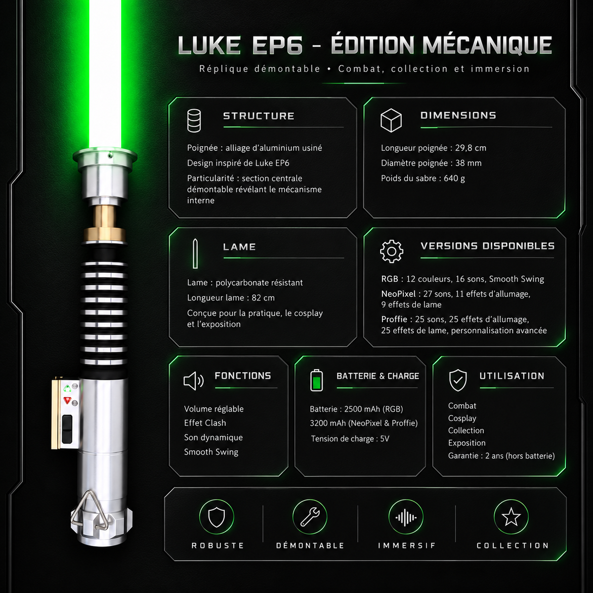 Sabre Laser Luke EP6 – Édition Mécanique
