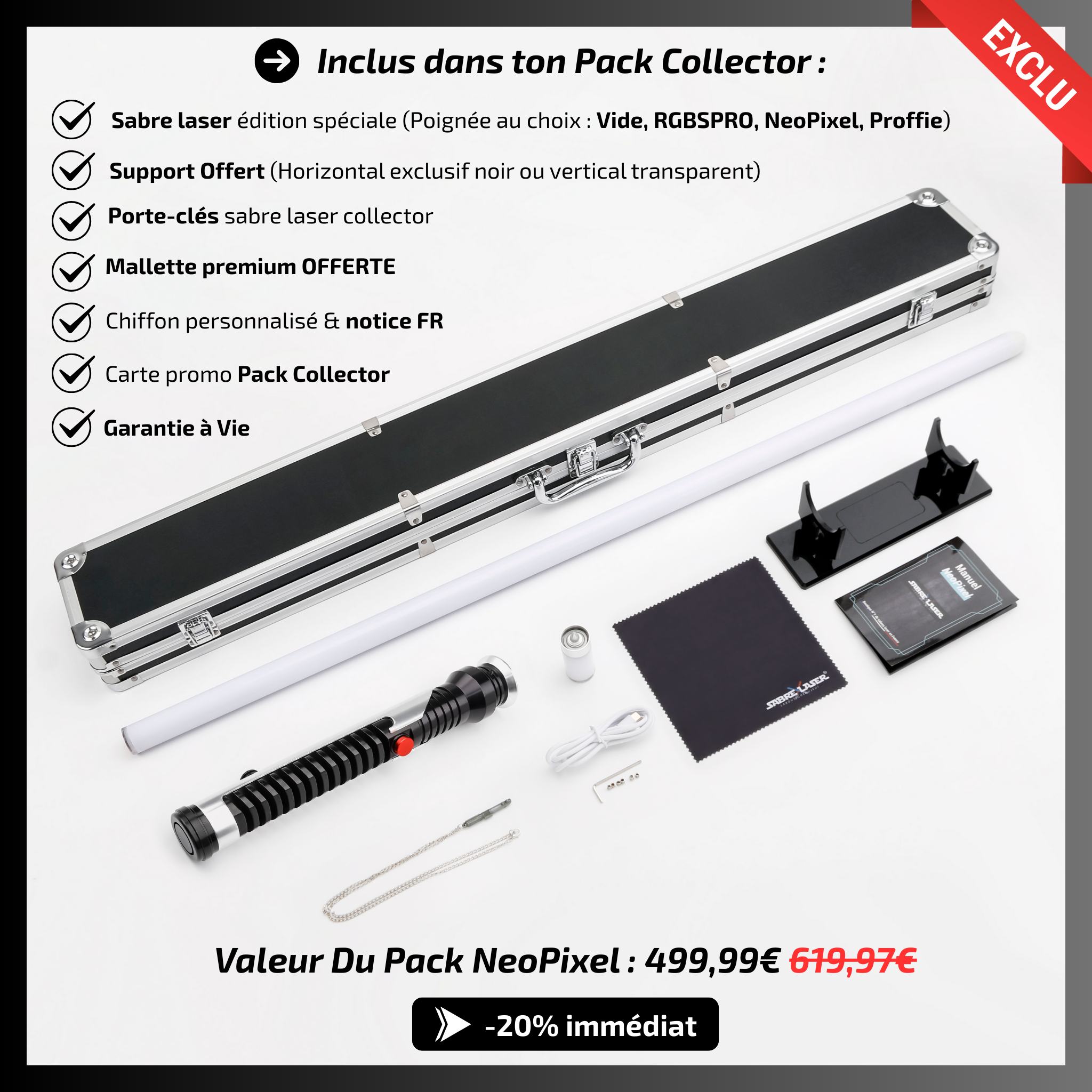 Pack Collector - Sabre Laser Qui-Gon Jinn