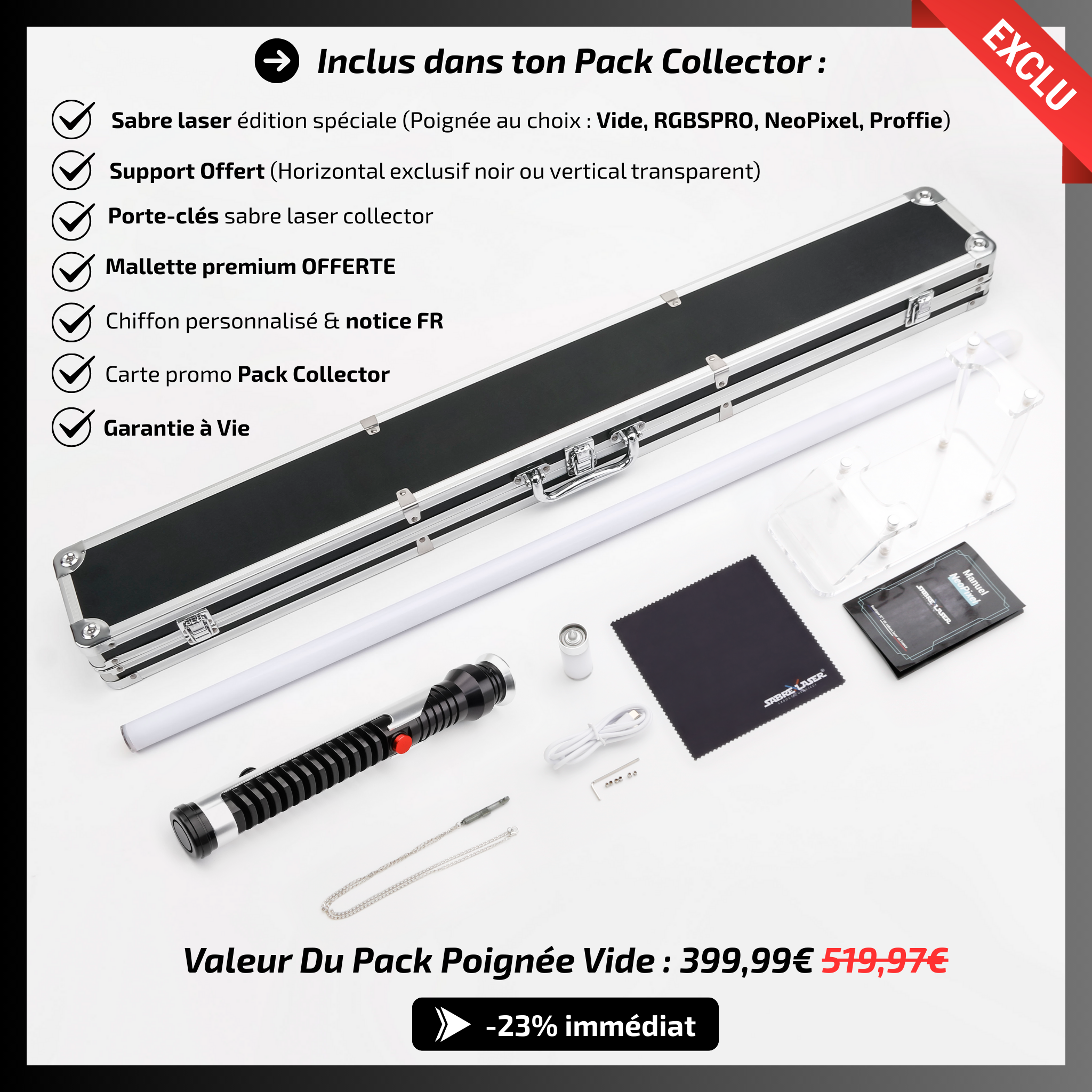 Pack Collector - Sabre Laser Qui-Gon Jinn