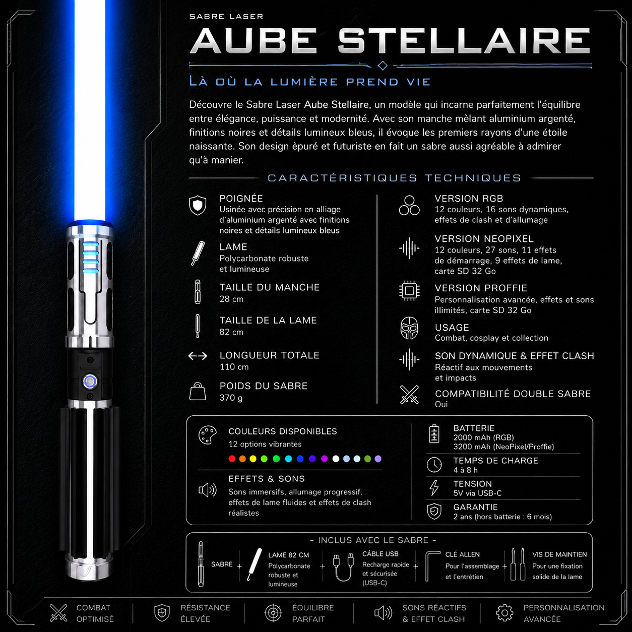 Sabre Laser Aube Stellaire